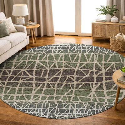 Premium Machine Washable Mayfield AMF2404 Abstract Rug