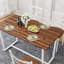 Ensemble table et chaises avec dossier, style industriel, structure solide-733659353-733659359-733659362
