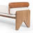 Arda Genuine Leather, Polyester Blend Upholstered Bench