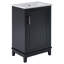 Petit meuble-lavabo moderne de 20 pouces avec lavabo en céramique - 20 * 15,5 * 33,3 pouces, rangement spacieux, 1 porte à fermeture douce-121615379