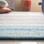 Tapis rayé en coton tissé à plat à la main Gulbranson - gris / bleu / orange-1638910177