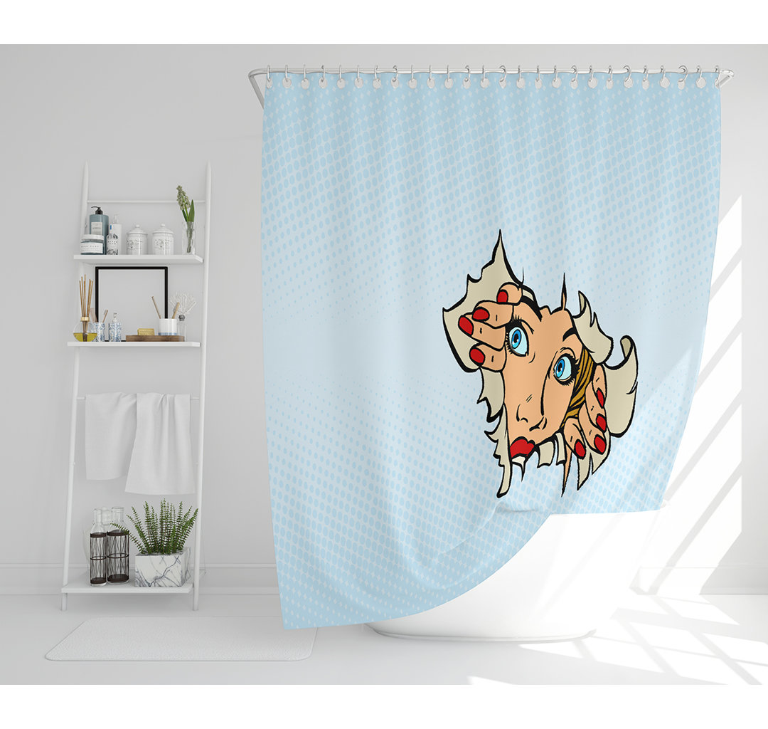 Ellawyn 13 Piece Polyester Shower Curtain Set