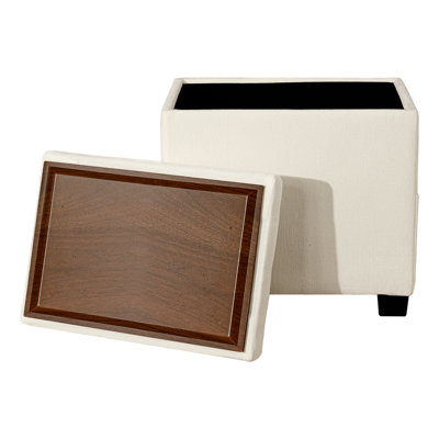 15.5"  Rectangular Linen Storage Ottoman