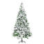 Grand sapin de Noël artificiel enneigé avec branches réalistes-1143665655