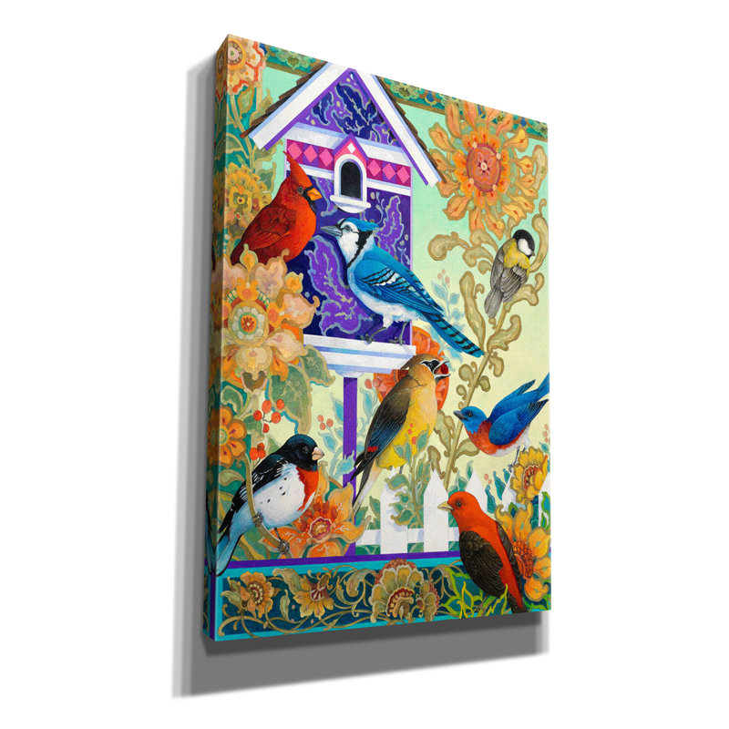 «The Backyard Gathering» par David Galchutt, art mural sur toile, H 26 po x l 18 po x P 0,75 po