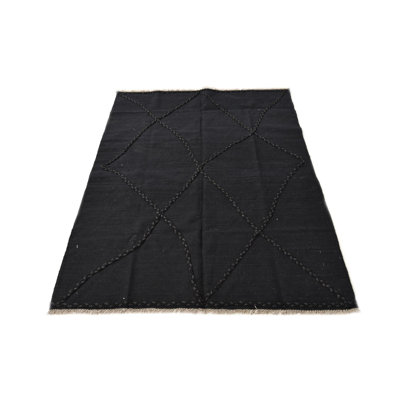 4x6 Petrella Black Rug