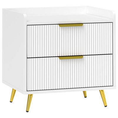 50cm W Engineered Wood Bedside Table