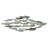Rubber Wood School of Fish Wall Décor