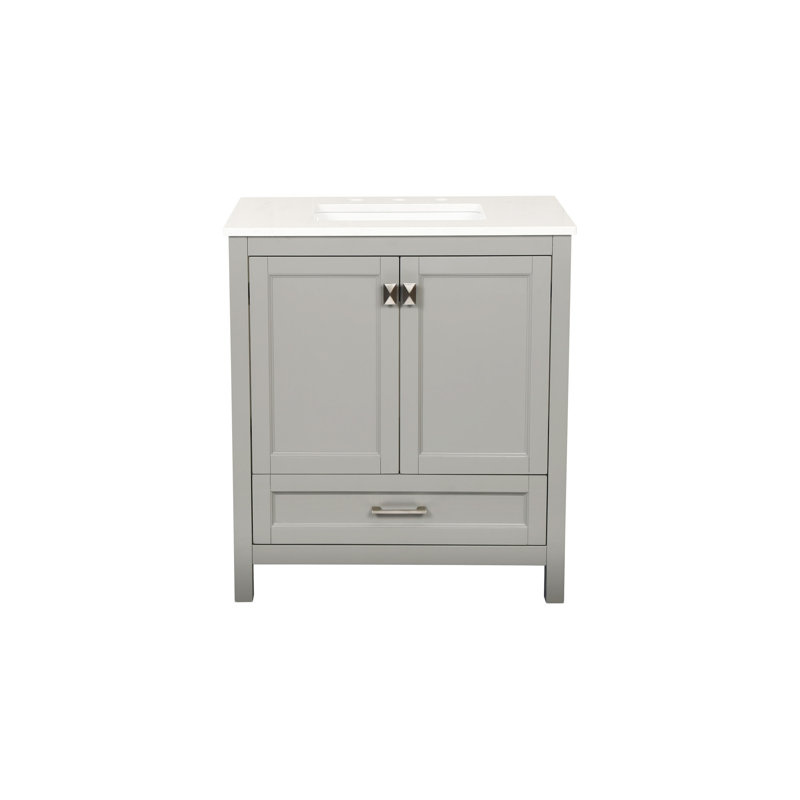 Freestanding Bathroom Vanity With Sink, Gris