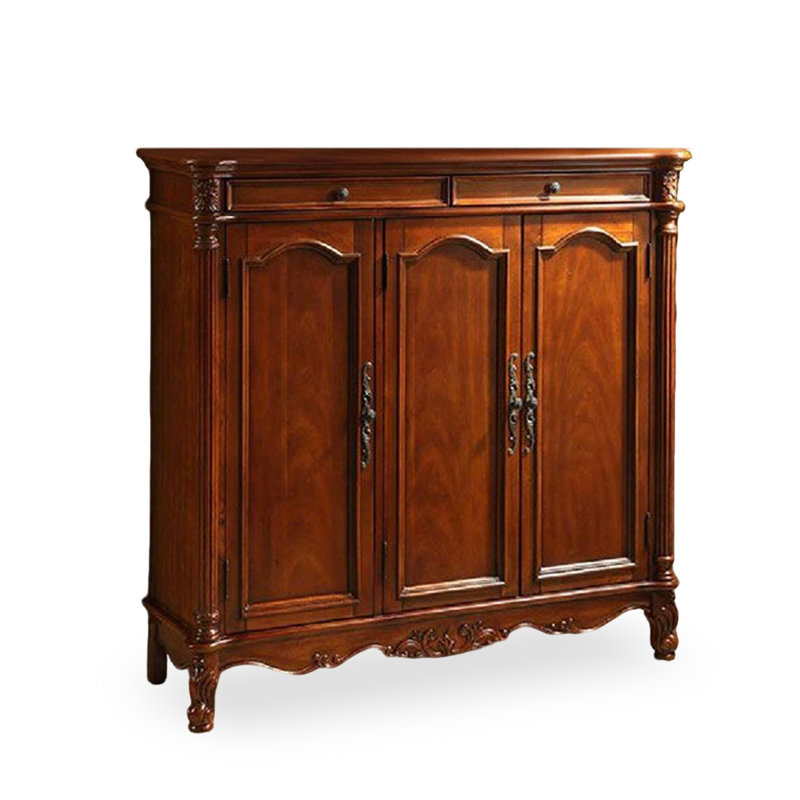 Cherry Solid Wood Shoe Storage Bench