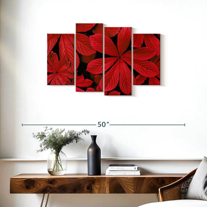 Harnek - feuillage d'automne rouge, H 22 po x l 36 po