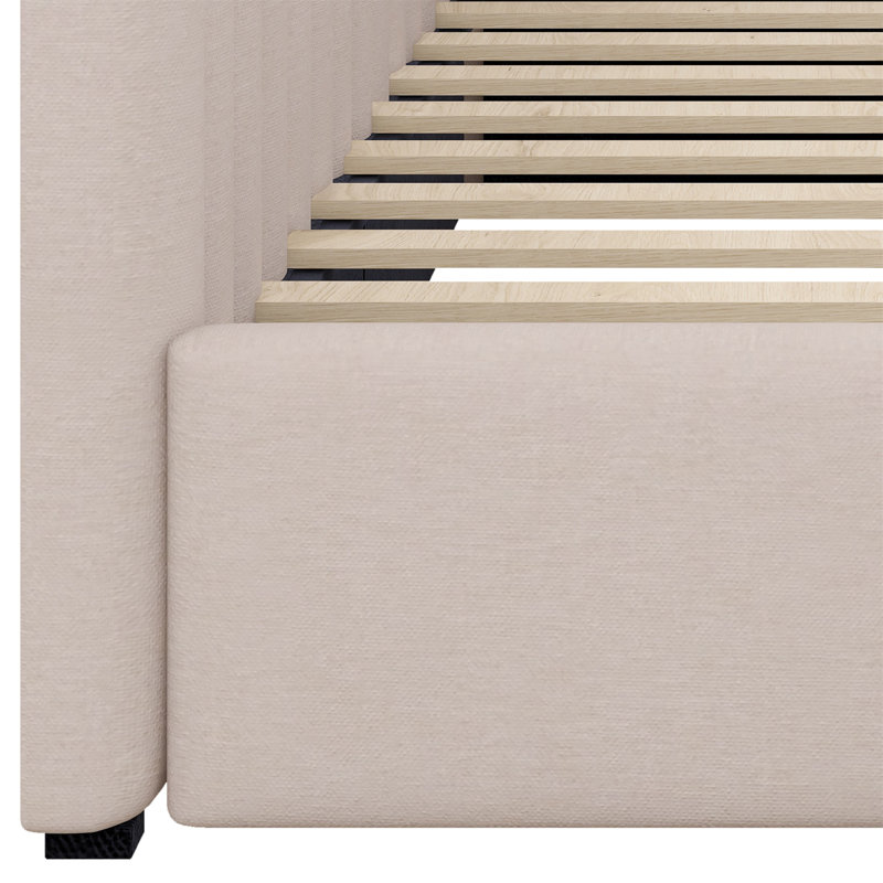 Tikiya Upholstered Daybed, Beige
