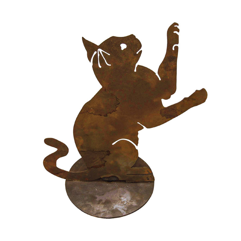 Art de jardin chat en métal INIA