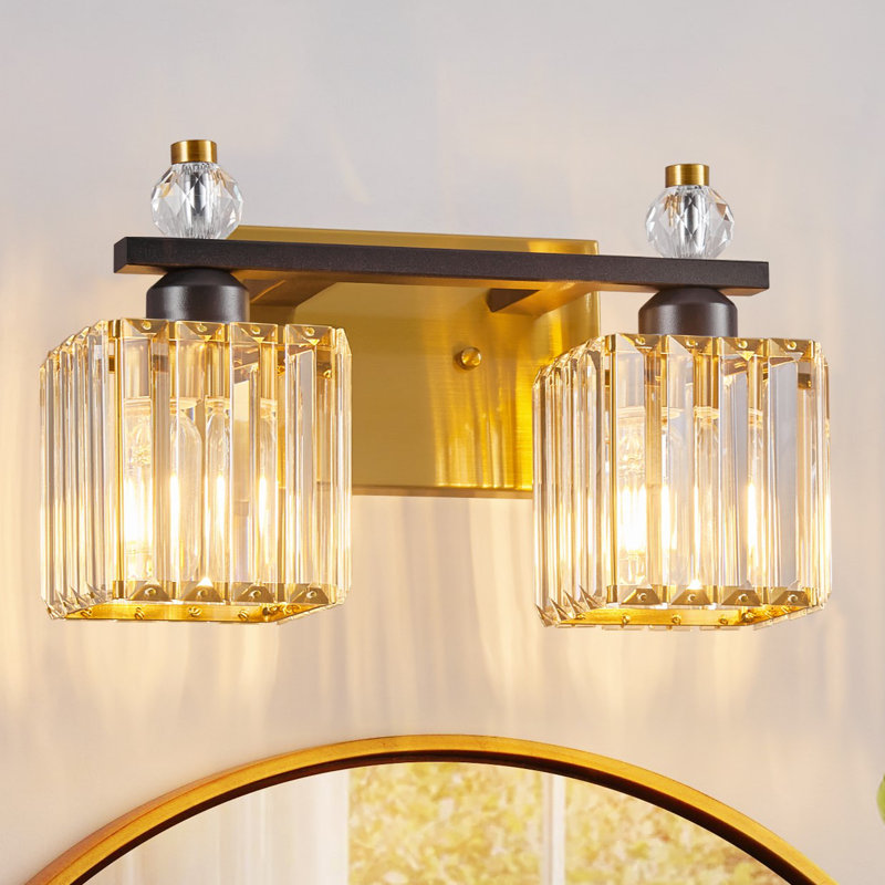 Kyneisha Bathroom Vanity Lamp Modern Crystal Vanity Lamp Bathroom Light Fixture Mirror Crystal Bathroom Vanity Lighting Fixture