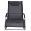 Chaise longue en acier Anyelo, chaise berçante en acier Zero Gravity et chaise berçante inclinable avec coussin amovible-187813557
