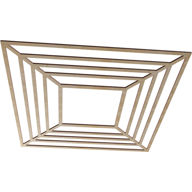 Médaillon de plafond en bois Raven, Bouleau, H 28 po x l 28 po x P 0,25 po