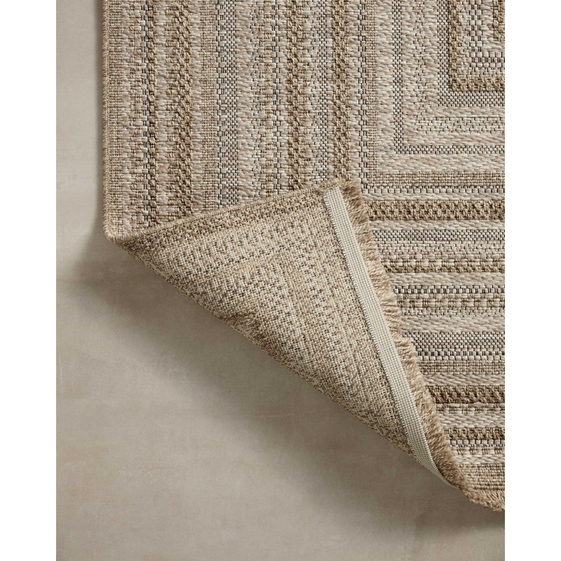 Dawn Fringe Edge Gray Synthetic 11'4" x 15' Indoor/Outdoor Rug
