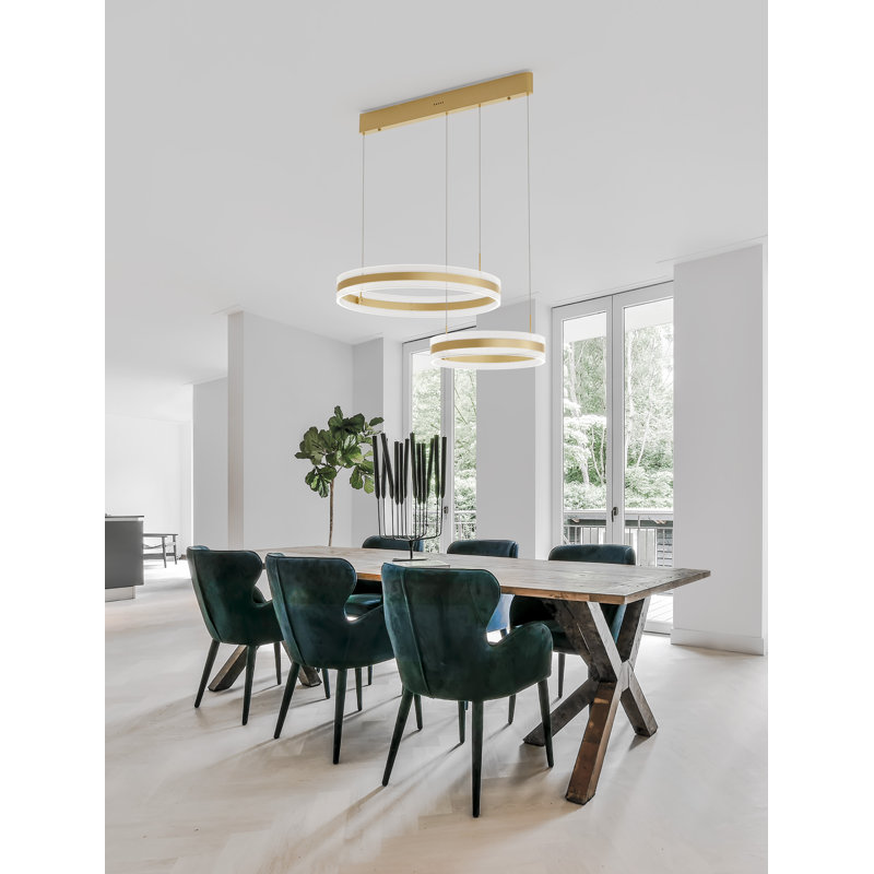 1 - Light Gold LED Unique/Statement Pendant