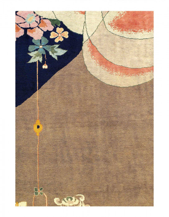 Design art déco chinois finement noué à la main 8 pi 2 po x 9 pi 11 po