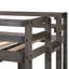 Lit superposé en bois, lit mezzanine avec maisonnette, maison de campagne, échelle et garde-corps