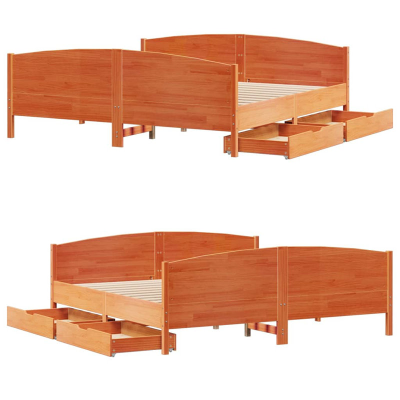 Storage Bed, Wax Brown, Super King (6')