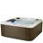 Amplified™ 6-Person 100-Jet Lounger Hot Tub Spa with Bluetooth Stereo, 3 Pumps, LED Lighting, Stainless Steel Heater and Ozonator, Insulated Cover Included and Steps Included-99471671