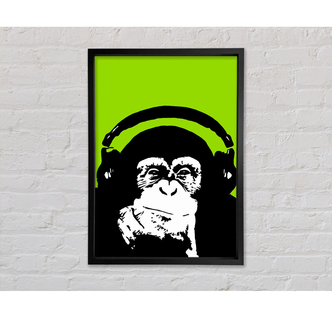 Monkey Dj Gerahmter Druck Wandkunst