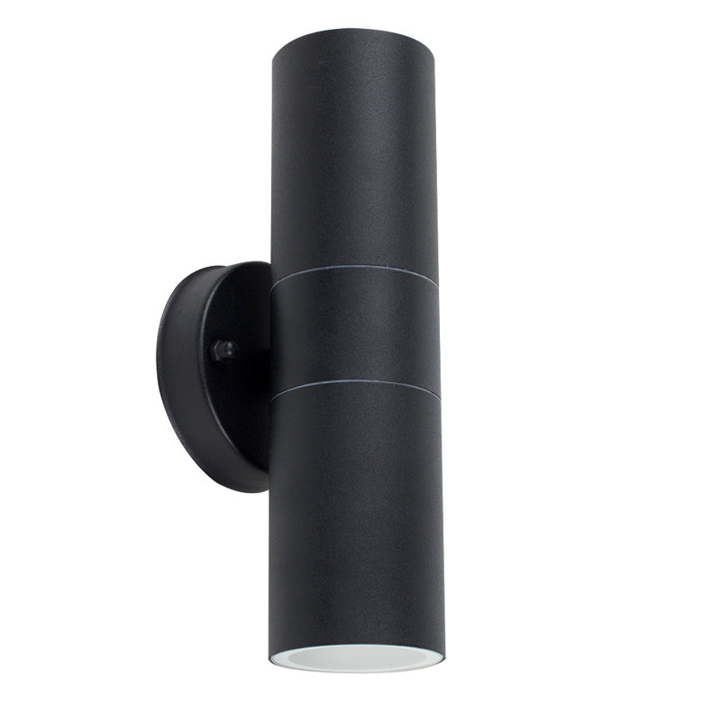Marathovounos Black 2 - Bulb 22cm H Outdoor Armed Sconce with Dusk to Dawn