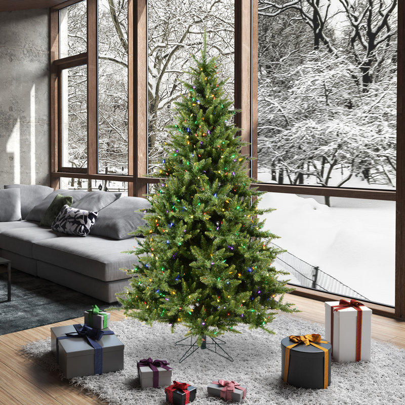 Camdon Lighted Artificial Fir Christmas Tree, Warm White Dura-Lit® LED, 5.5' H