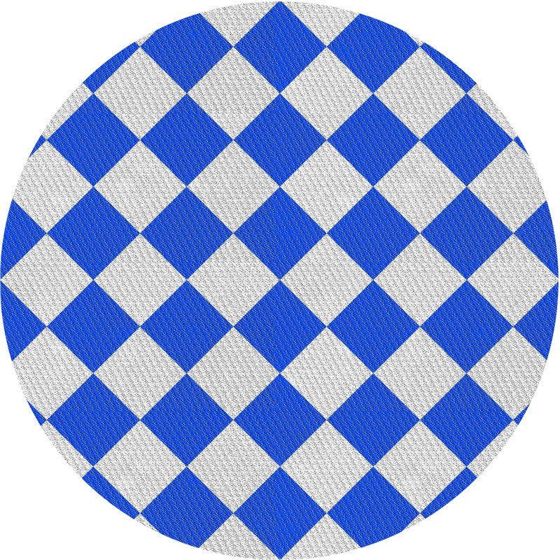 Geometric Indoor Rug, Round 6'