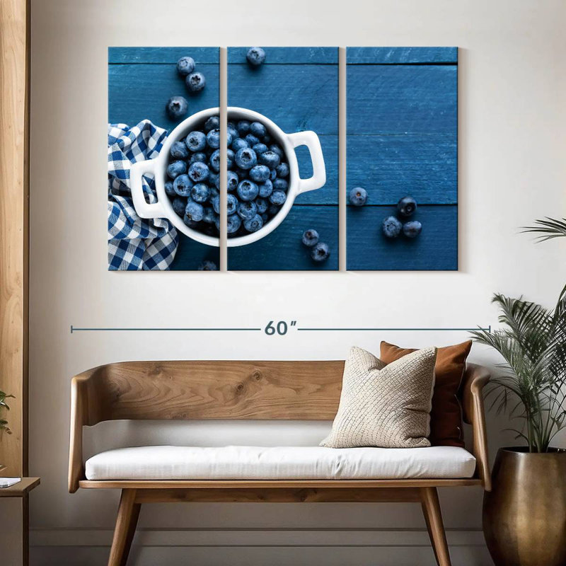 Bol de bleuets Yarlin, H 32 po x l 50 po