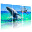 Ensemble de 3 reproductions d'art sur toile, "Nautical Whale Breaching Ocean Pirate Ship Scene"-1337546745