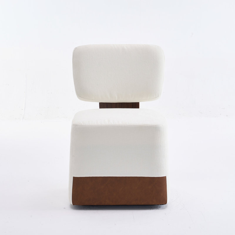 Chaise parsons rembourrée ivoire