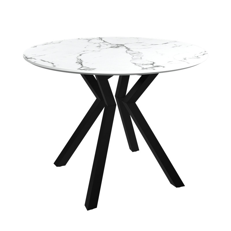 Allegro Wooden Dining Table, 76cm H x 110cm L x 110cm W, White