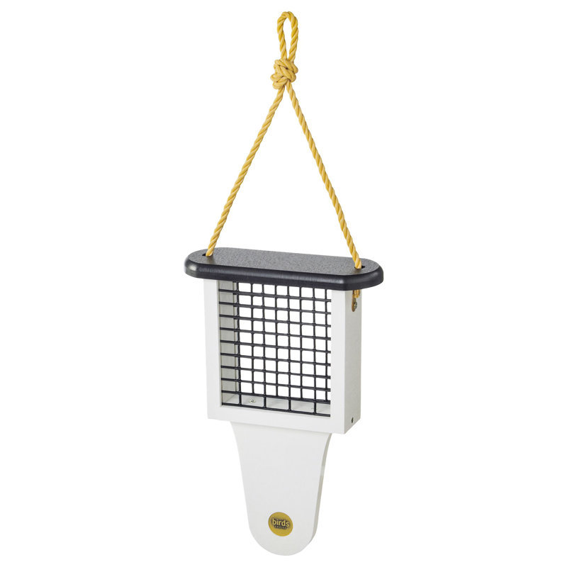 Mangeoire à oiseaux suspendue moderne Birds Choice, Noir / blanc