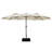 Kirkbride 181'' x 106'' Outdoor Double-Sided Patio Umbrella with Base 36 LED Light Market Umbrella with Cover-2048879316