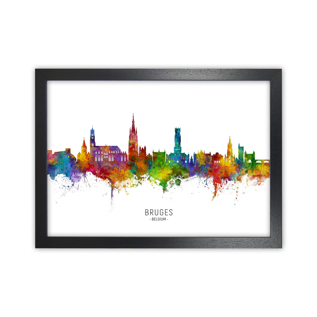 Bruges Belgium Skyline by Michael Tompsett - Print