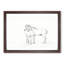Sketch of Two Horses by Jean Bernard - Picture Frame Drawing Print-55619373-55619374