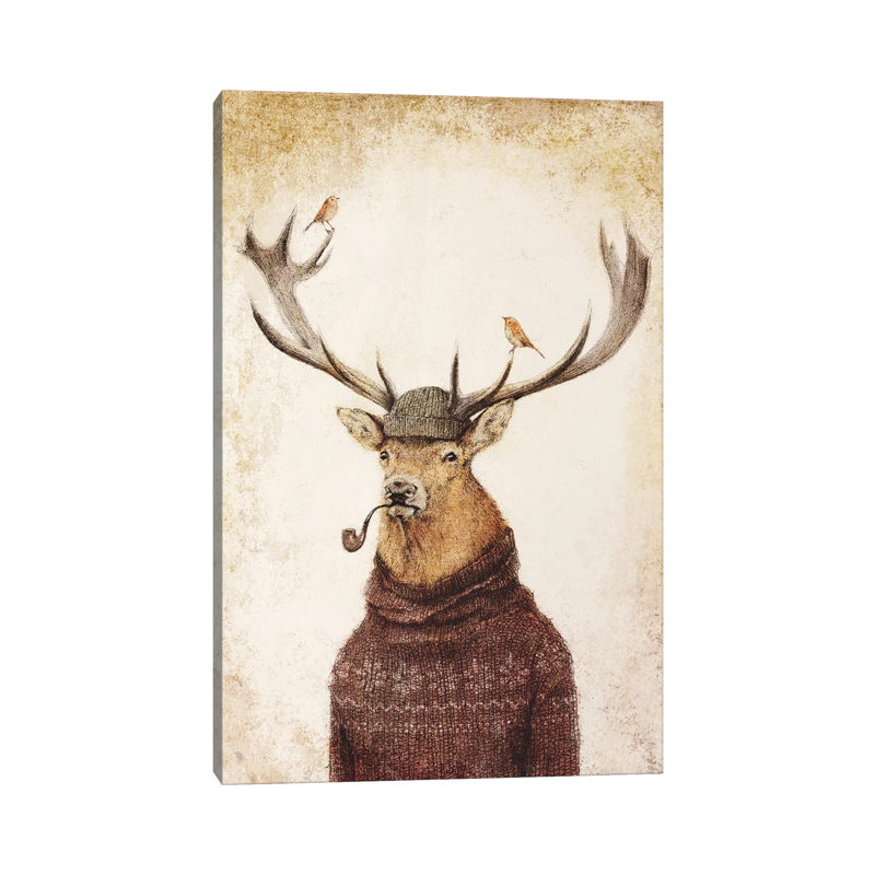 Thinking Wild by Mike Koubou - Wrapped Canvas Gallery-Wrapped Canvas Giclée, 20.32 cm H x 30.48 cm W