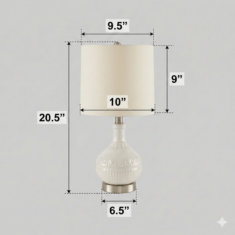 Gypsy Embossed Boho Table Lamp