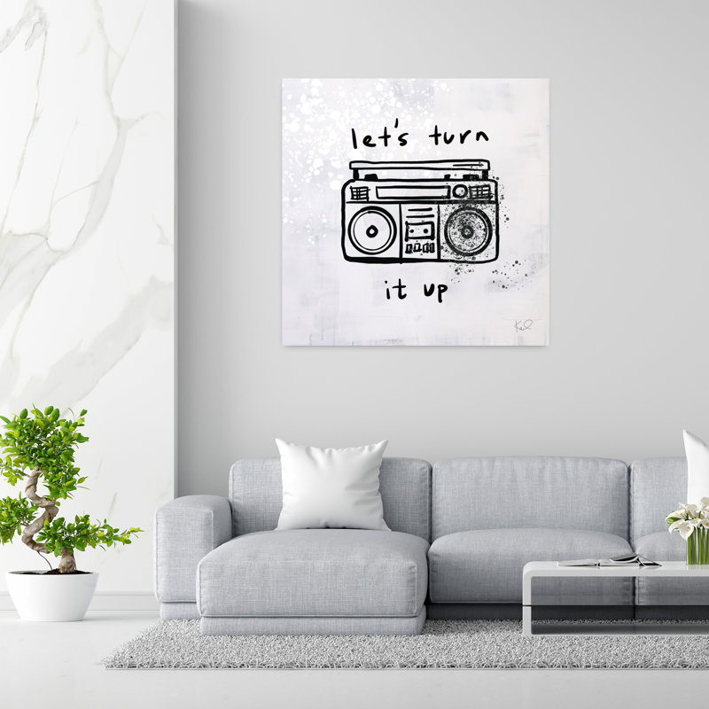 Art contemporain «Turn It Up I», H 48 po x l 48 po