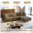 4 - Piece Upholstered Camel Corduroy Modular Sectional with Pillow Back and Removable Ottoman-408743717