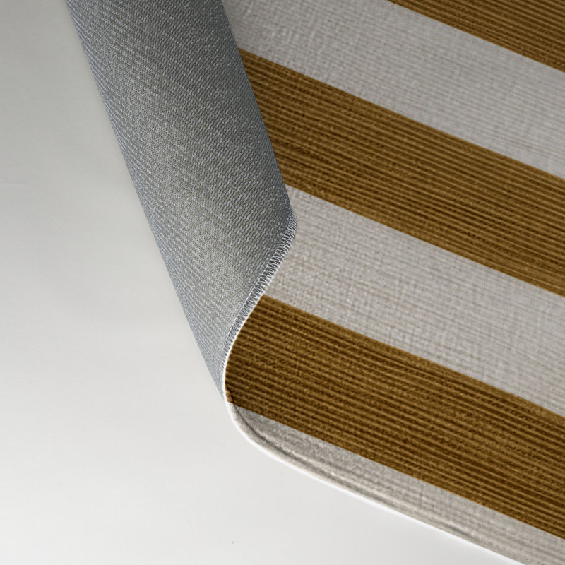 Tapis intérieur / extérieur beige HorizontalStripes, Rectangulaire 3 pi x 5 pi