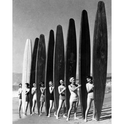 Surfboard Girls Photographic Print
