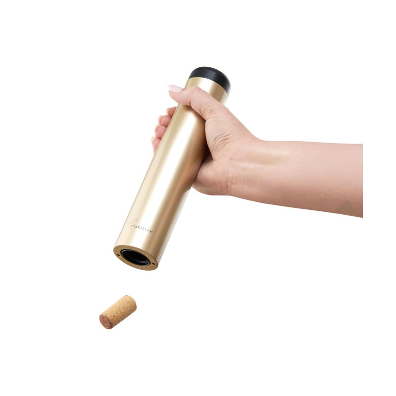 Rabbit Automatic Electric Wine Opener Corkscrew, Rechargeable, Gold
