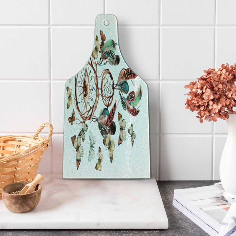 Multicolore planche à découper en verre trempé Ambesonne