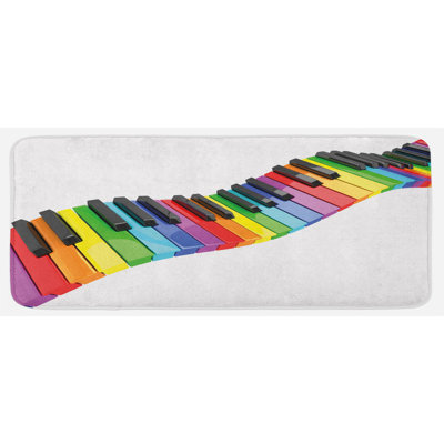 Modern & Contemporary Solid Color Synthetic Kitchen Mat