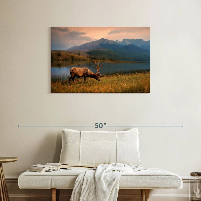 Brampt Lakeside Elk, 24" H x 36" W