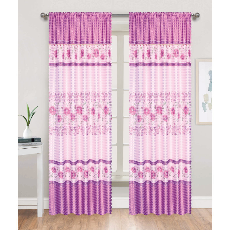 Room Darkening Curtain Single Panel, Purple