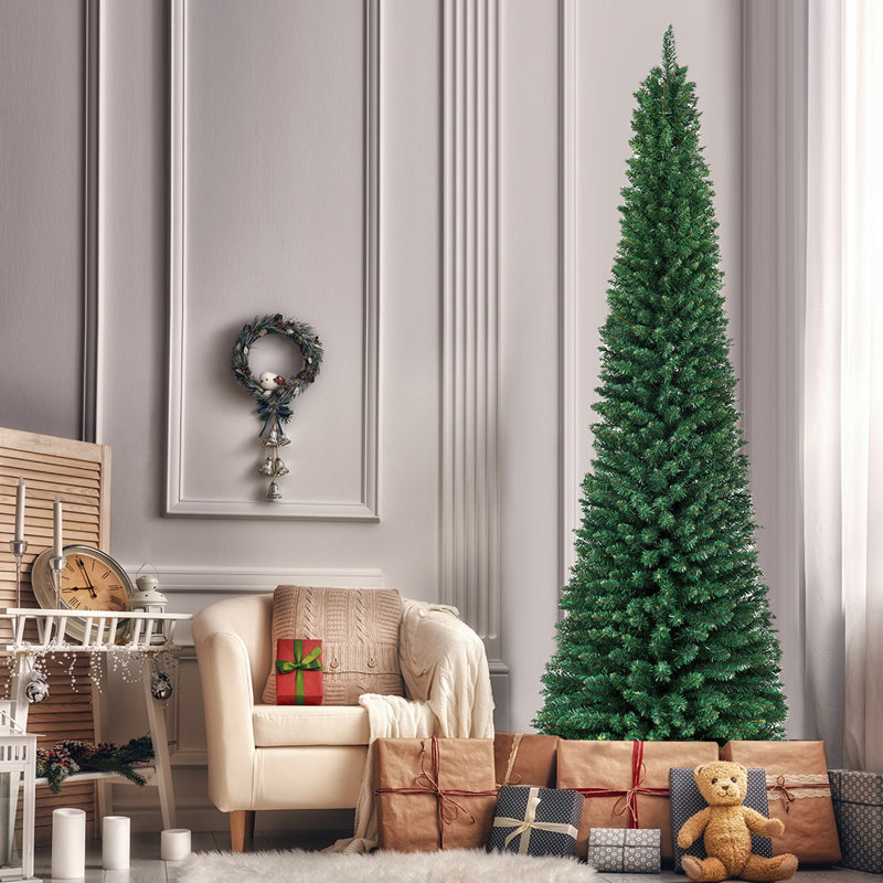 Sapin de Noël artificiel vert élancé, 7'